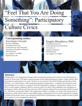 Participatory Culture Civics .Pages