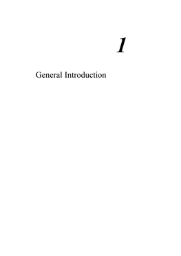 General Introduction Chapter 1
