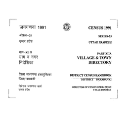 District Census Handbook, Barabanki, Part XII-A, Series-25, Uttar Pradesh