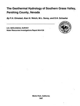 The Geothermal Hydrology of Southern Grass Valley, Pershing County, Nevada