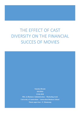 Diversity in the Movie Industry