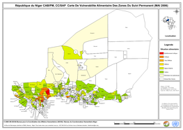 République Du Niger CAB/PM, CC/SAP Carte De Vulnerabilite Alimentaire Des Zones Du Suivi Permanent (MAI 2006) Μ