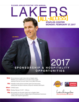 [All-Access]Staples Center Monday, February 27, 2017