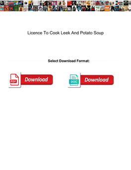 Licence to Cook Leek and Potato Soup