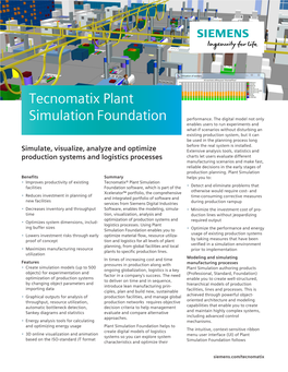 Tecnomatix Plant Simulation Foundation