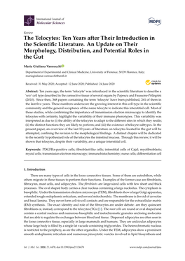 The Telocytes: Ten Years After Their Introduction in the Scientiﬁc Literature