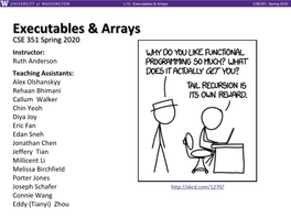 Executables & Arrays CSE 351 Spring 2020