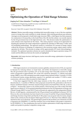 Optimising the Operation of Tidal Range Schemes