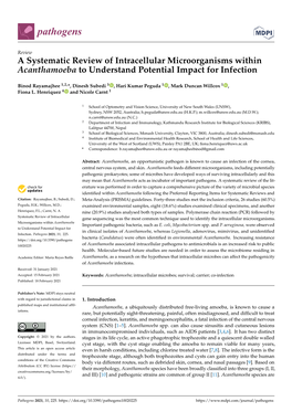 A Systematic Review of Intracellular Microorganisms Within Acanthamoeba to Understand Potential Impact for Infection