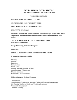 Delta Vision, Delta Voices the Mississippi Delta Beyond 2000