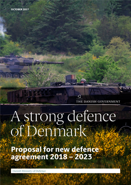 Proposal for New Defence Agreement 2018 – 2023