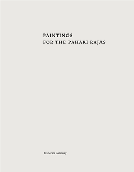 Paintings for the Pahari Rajas