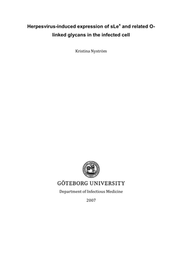 Herpes Virus Manipulation of Host Cell Glycosylation