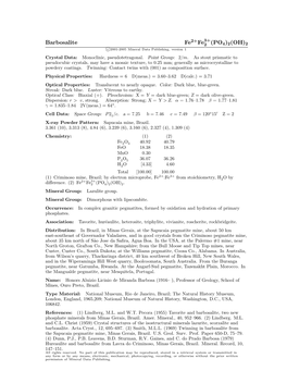 Barbosalite Fe2+Fe (PO4)