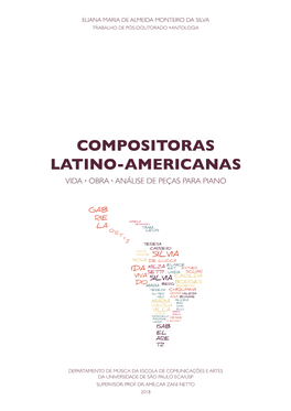 Compositoras Latino-Americanas Vida Obra Análise De Peças Para Piano