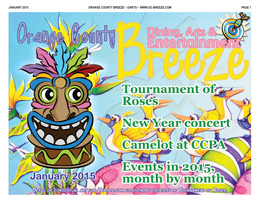 January 2015 Orange County Breeze • Darts •