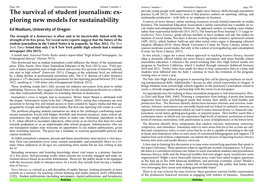 The Survival of Student Journalism: Ex- Practice (Loth 2012)