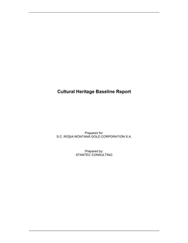 Cultural Heritage Baseline Report