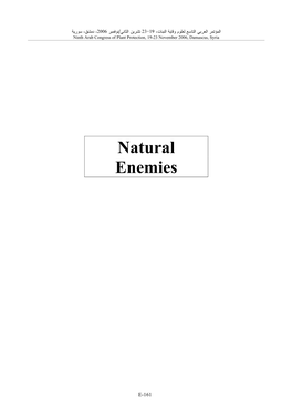 Natural Enemies