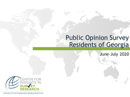 Public Opinion Survey Residents of Georgia June-July 2020 Detailed Methodology
