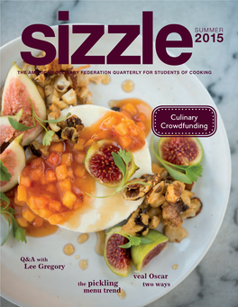 Sizzle American Culinary Federation Quarterly for Students of Cooking