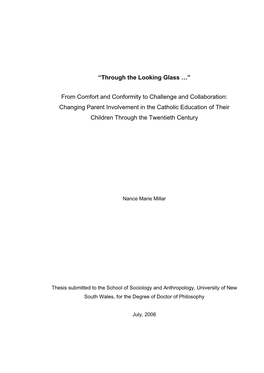 Changing Parent Involvement in the Catholic Education of Their Children Through the Twentieth Century