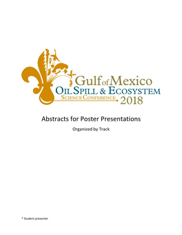 Abstracts for Poster Presentations Organized by Track