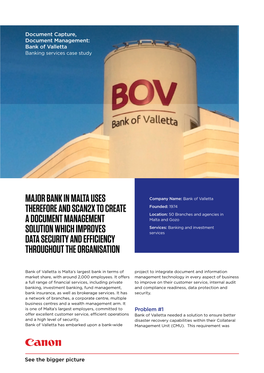 To View BOV's Case Study Published by Canon