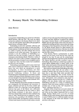 5. Romney Marsh: the Fieldwalking Evidence