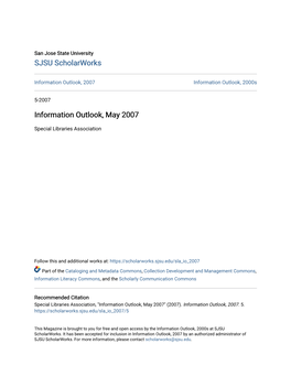 Information Outlook, May 2007
