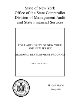 State of New York Office of the State Comptroller Division of Management Audit and State Financial Services
