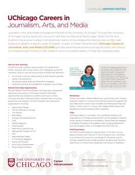Uchicago Careers in Journalism, Arts, and Media