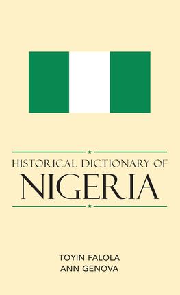 Historical Dictionary of Nigeria