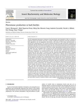 Pheromone Production in Bark Beetles