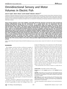 Omnidirectional Sensory and Motor Volumes in Electric Fish