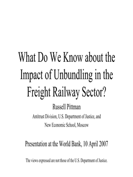 Creating Competition in Freight Railways