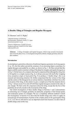 A Double Tiling of Triangles and Regular Hexagons