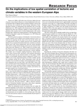 On the Implications of Low Spatial Correlation of Tectonic and Climate