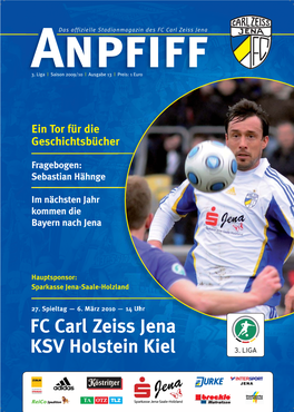 FC Carl Zeiss Jena KSV Holstein Kiel