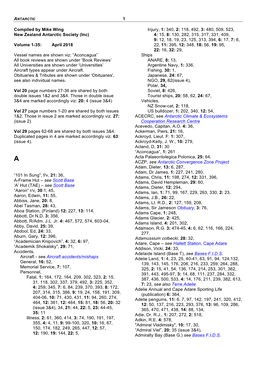 1 Compiled by Mike Wing New Zealand Antarctic Society (Inc