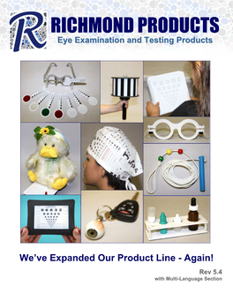 RICHMOND PRODUCTS Eye Examination and Testing Products