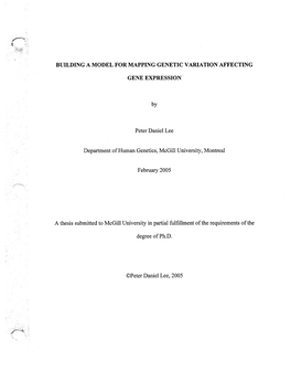 Building a Model for Mapping Gene Tic Variation Affecting