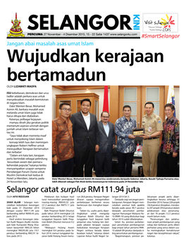 Selangor Catat Surplus RM . Juta