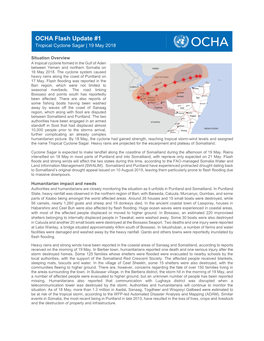 OCHA Flash Update #1 Tropical Cyclone Sagar | 19 May 2018