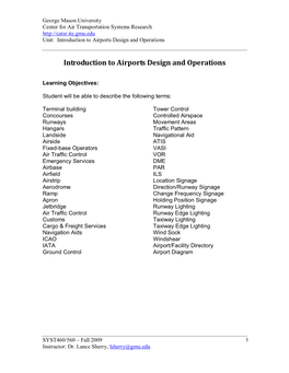 Intro to Airports