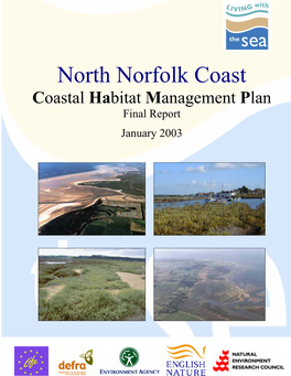 North Norfolk Coast Coastal Habitat Management Plan Final Report January 2003 a COMPANY OF