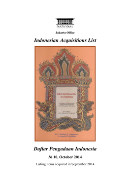 Indonesian Acquisitions List Daftar Pengadaan Indonesia