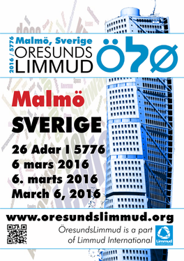 Malmö SVERIGE 26 Adar I 5776 6 Mars 2016 6