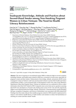 Inadequate Knowledge, Attitude and Practices About Second-Hand Smoke Among Non-Smoking Pregnant Women in Urban Vietnam: the Need for Health Literacy Reinforcement