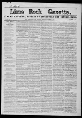 Lime Rock Gazette : December 7, 1848